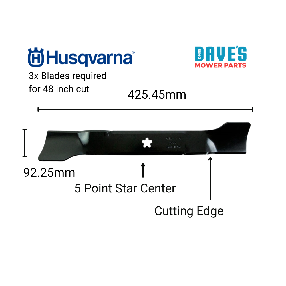 Husqvarna 48 Fabricated Deck Blade and Belt Kit | Replaces 579678501, 588811002