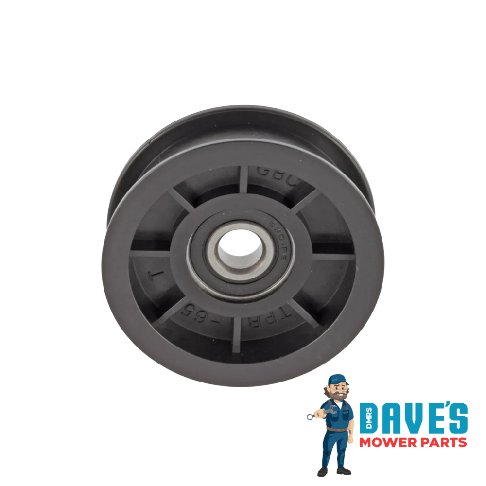Flat Idler Pulley with Flange - Sealed Bearing - 12mm ID | DMP_PIFBB126598A replaces PIFBB126598A