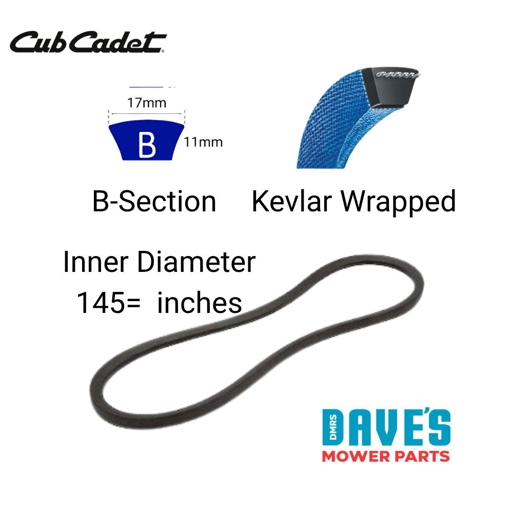 Cub Cadet ZT2 54 Ultima Zero Turn Deck Belt | DMP_B145K replaces 754-04329
