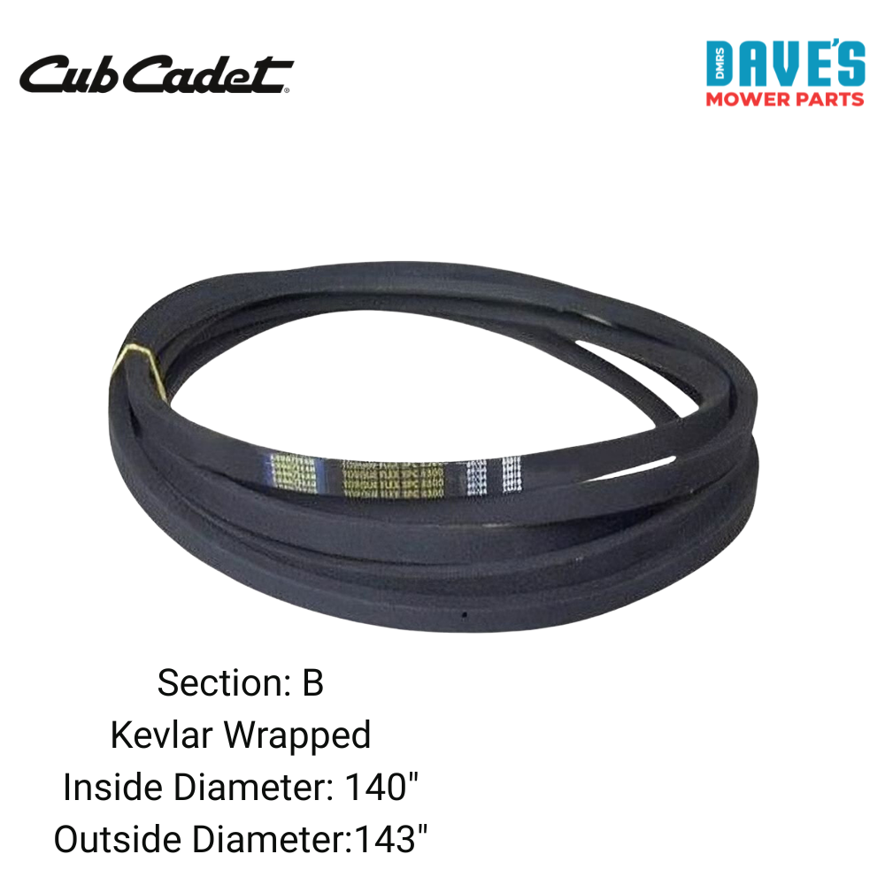 Cub Cadet RZT 50 Inch Deck Belt Ride On Mower | DMP_B140K replaces 954-05078