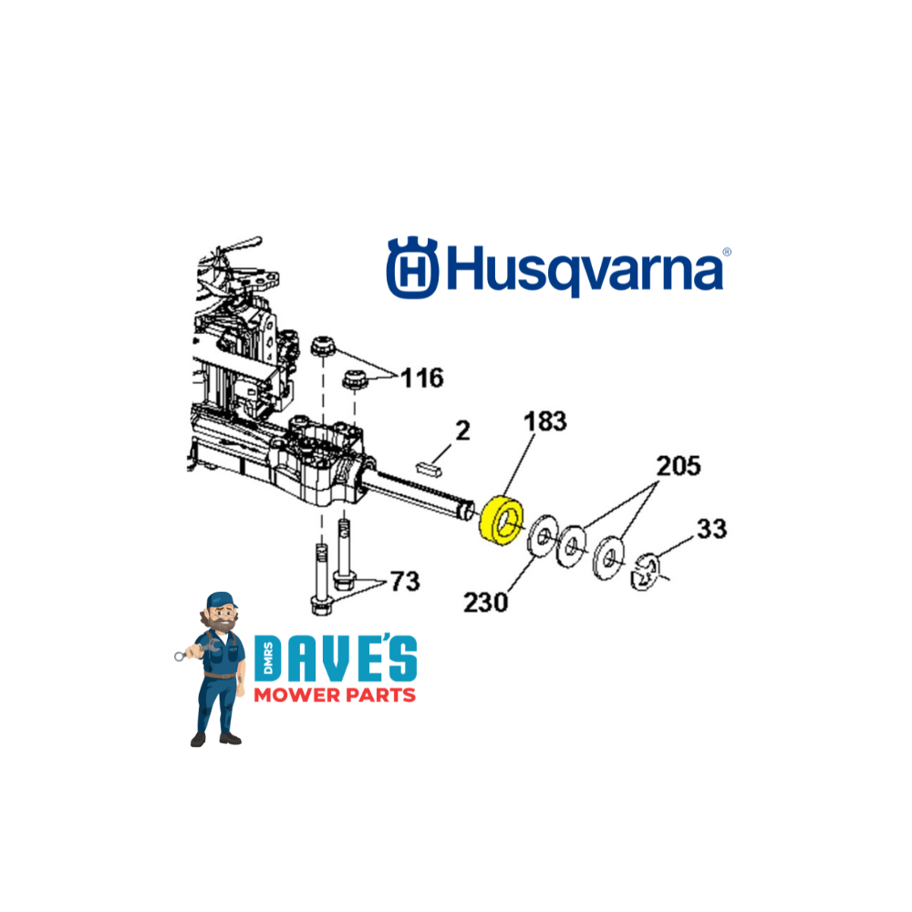 Husqvarna Ride On Mower Rear Axel Spacer Genuine Part | DMP_532137057 Fits Tuff Torq Transmissions
