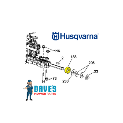 Husqvarna Ride On Mower Rear Axel Spacer Genuine Part | DMP_532137057 Fits Tuff Torq Transmissions