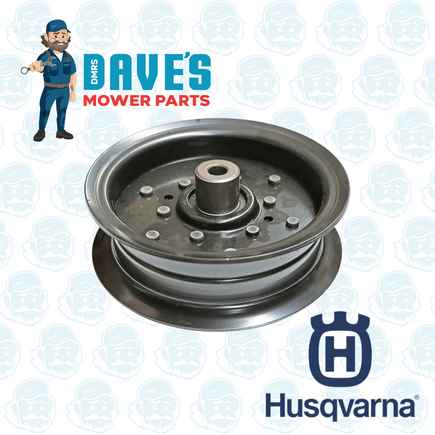 Flat Idler Pulley Fits HUSQVARNA Older Fabricated Decks 532 19 61-06, 532 19 73-79