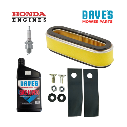 Honda HRU 194 Engine Service Kit Plus Blades | Fits HRU194 HRU195 HRA214 17210-ZE6-003
