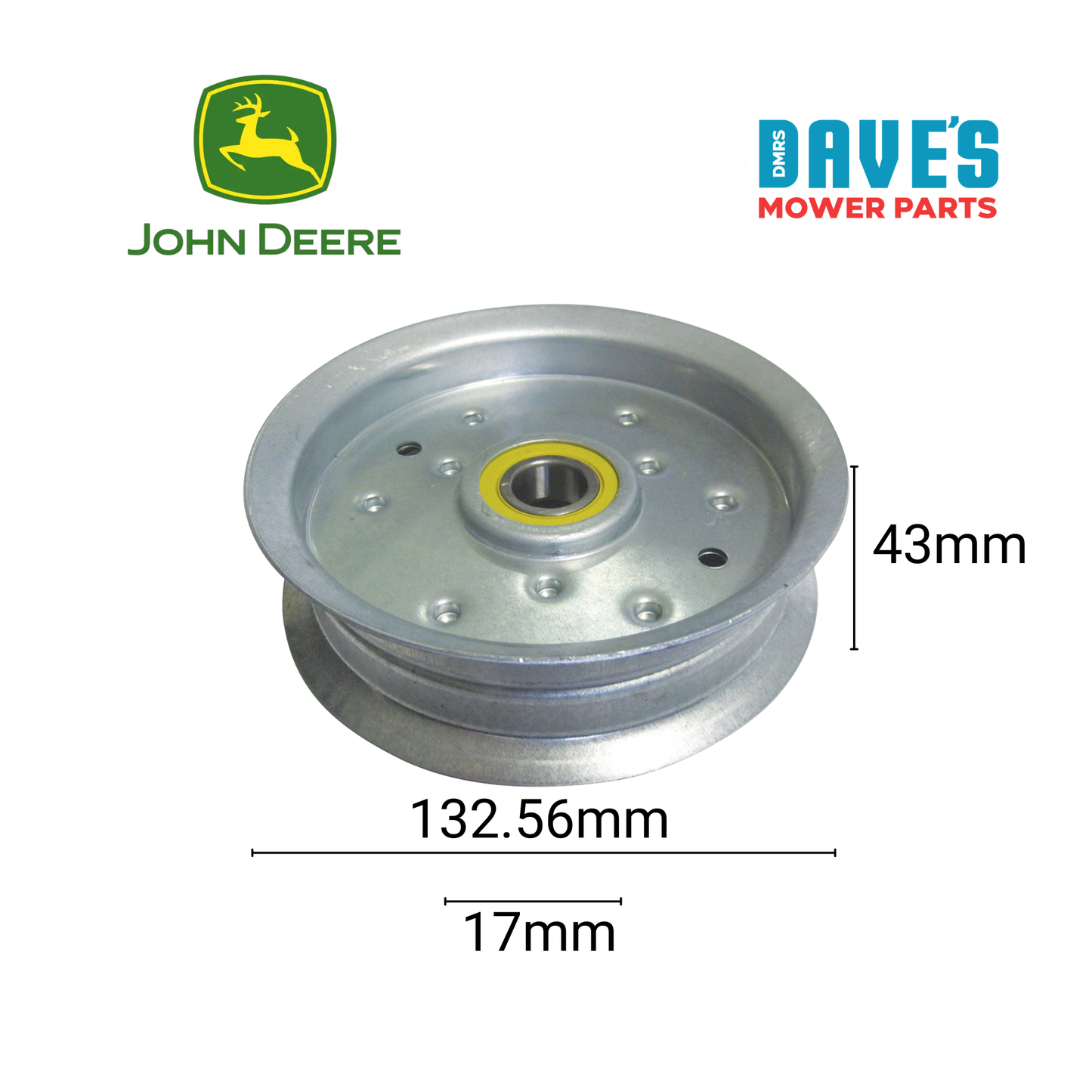 John Deere Deck Flat Idler Pulley | DMP_PUL6348 Replaces GY20110