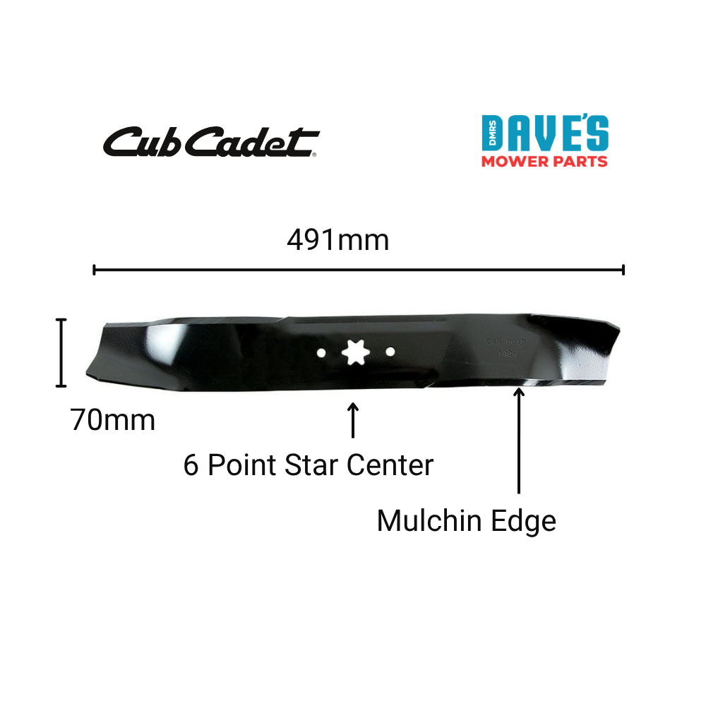 Cub Cadet 38 Inch Mulching Blade Ride On Mower | DMP_BLR5828 replaces 942-0610