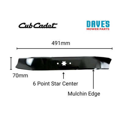 Cub Cadet 38 Inch Mulching Blade Ride On Mower | DMP_BLR5828 replaces 942-0610