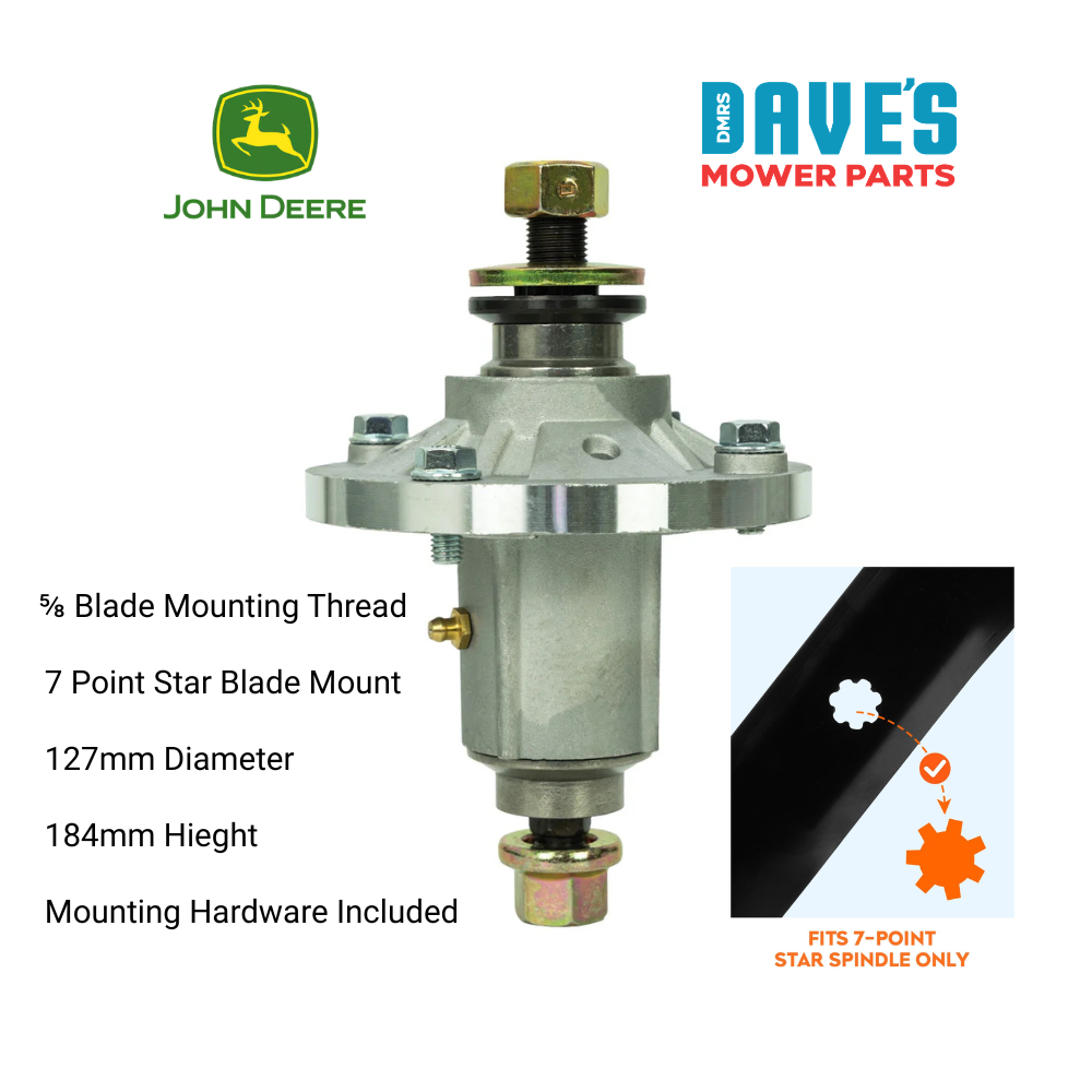 John Deere 42 & 48 L-Series Spindle Assembly with 7 Point Star | DMP_B1JD122 Replaces GY20454 GY20962 GY21098