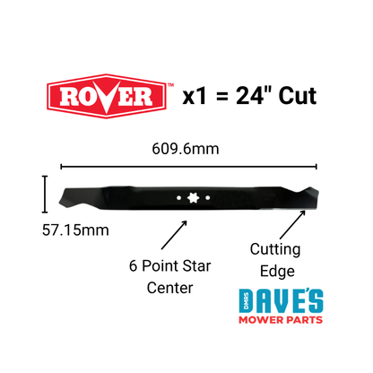 Rover Micro 24" Ride On Mower Blade | DMP_BLR8307 replaces 942-0760