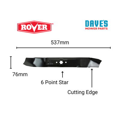 Rover 42 Inch Ride On Mower Mulching Blade | DMP_BLR5837 replaces 742-0616