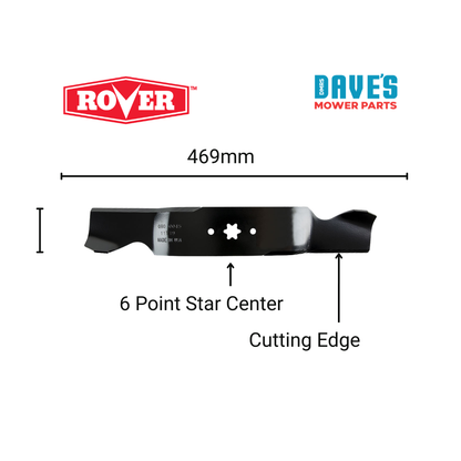 Rover 54 Inch Ride On Mower Standard Blade | DMP_BLR7645 replaces 942-0677