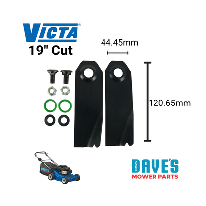 Victa 19" Push Mower Swing Back Blades | DMP_BNC6490 replaces CA09319S