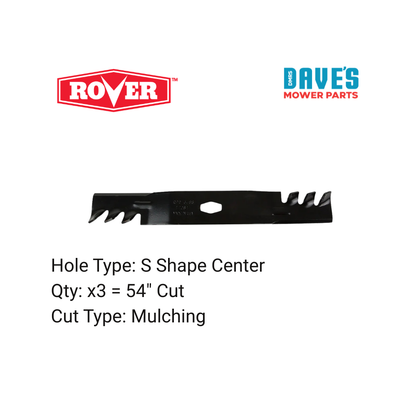 Rover 54 Inch Ride On Mower Gator Blade | DMP_BLR8697 replaces 742P05086-X