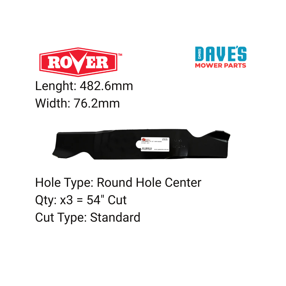 Rover 54 Inch Ride On Mower Standard Blade  | DMP_BLR8283 replaces 742-3013A