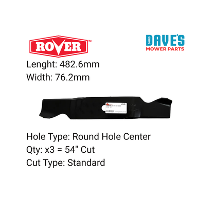 Rover 54 Inch Ride On Mower Standard Blade  | DMP_BLR8283 replaces 742-3013A