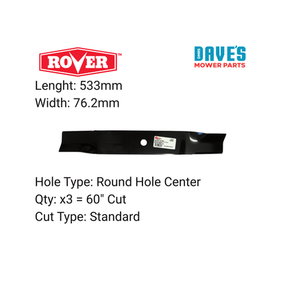 Rover 60 Inch Ride On Mower Standard Blade | DMP_BLR6908 replaced 942-04415