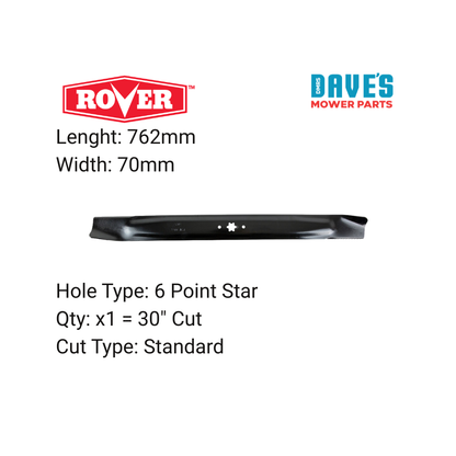 Rover 30 Inch Ride On Mower Standard Blade  | DMP_BLR6023 replaces 942-04385
