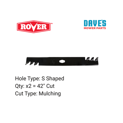 Rover 42 Inch Ride On Mower Gator Blade | DMP_BLR8728 replaces BLR8728