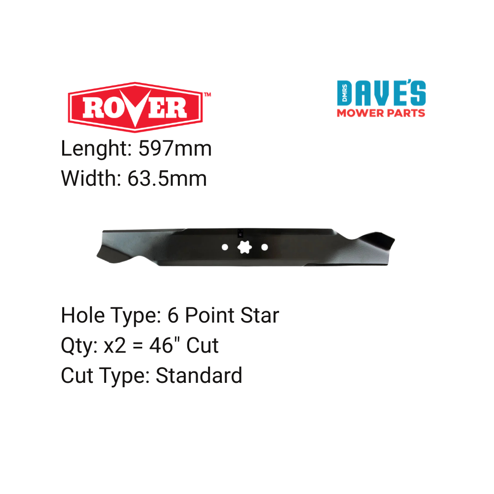 Rover 46 Inch Ride On Mower Standard Blade | DMP_BLR7709 replaces 942-04268