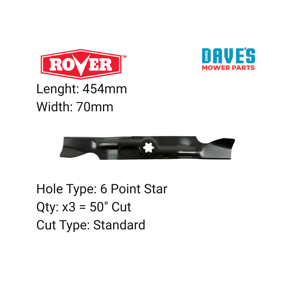 Rover Ride 50 Inch On Mower Standard Blade | DMP_BLR7572 replaces 942-04053B
