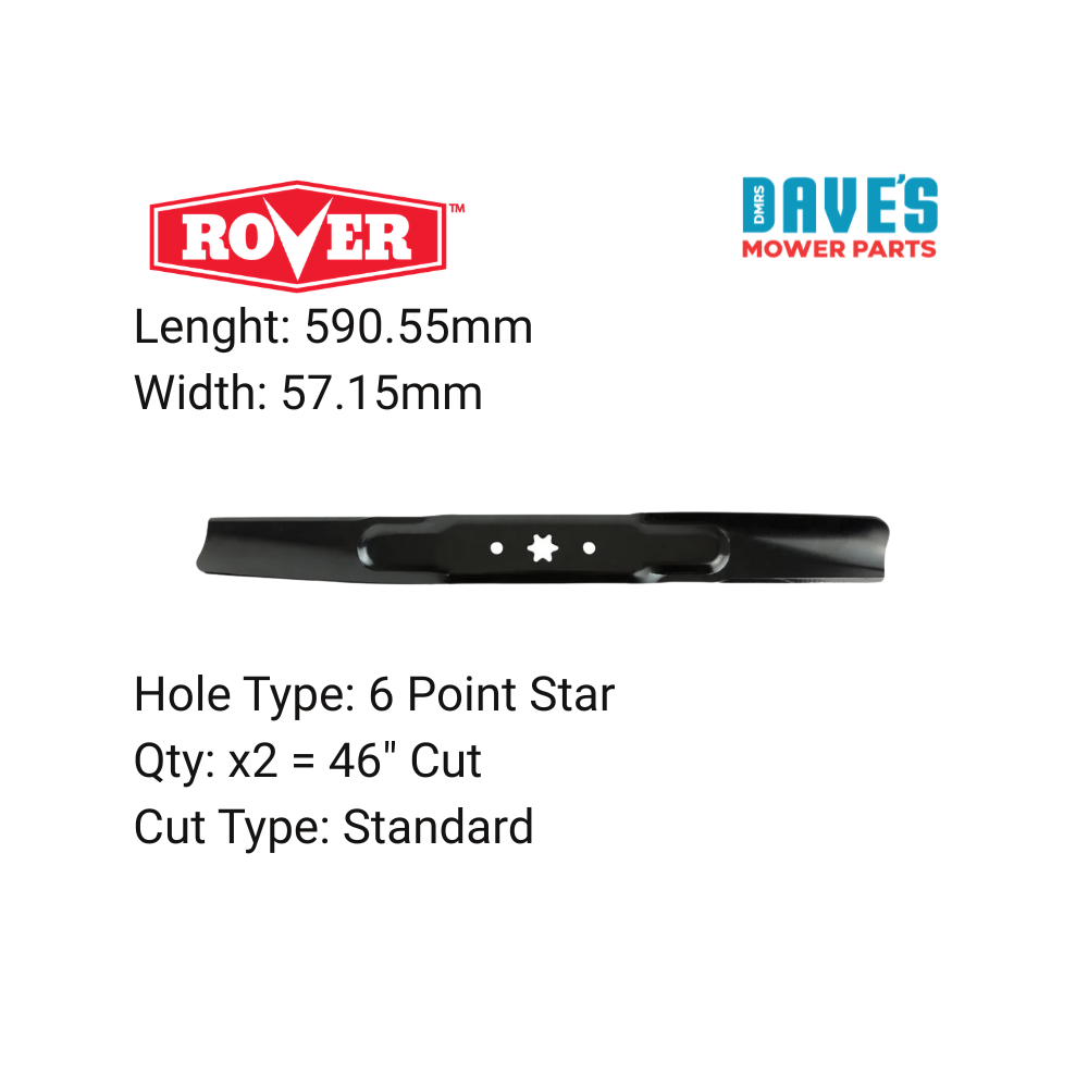 Rover 46 Inch Ride On Mower High Lift Blade | DMP_BLR8357 replaces 942-04244