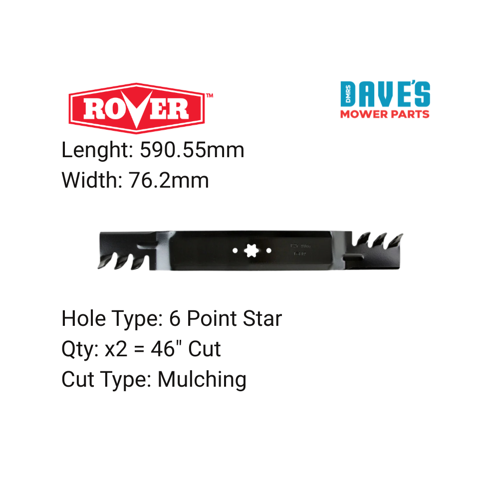 Rover 46 Inch Ride On Mower Gator Blade | DMP_BLR8479 replaces 942-04268