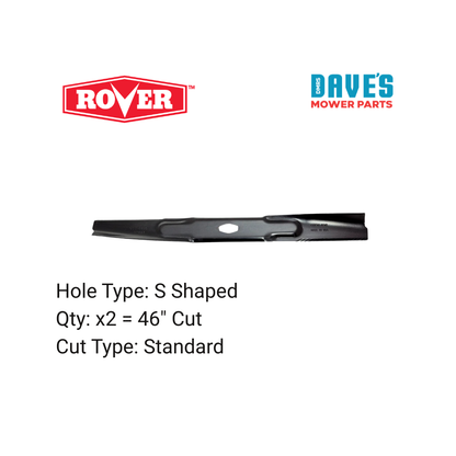 Rover Ride On Mower Blade 46 Inch | DMP_BLR8756 replaces BLR8756
