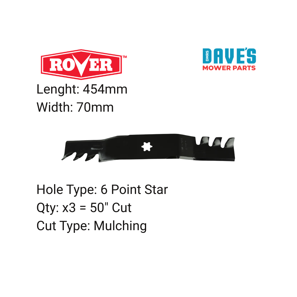 Rover Ride 50 Inch On Mower Gator Blade | DMP_BLR8172 replaces 742-04053A