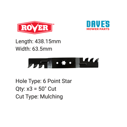 Rover 50 Inch Ride On Mower Gator Blade | DMP_BLR8446 replaces 742P05052-X