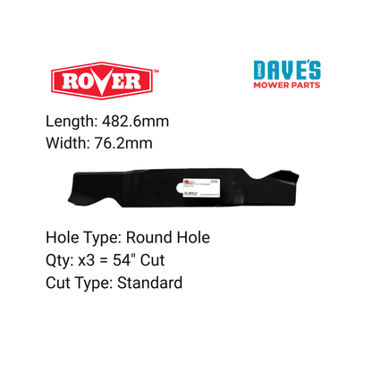 Rover 54 Inch Ride On Mower Standard Blade  | DMP_BLR8283 replaces 742-3013A