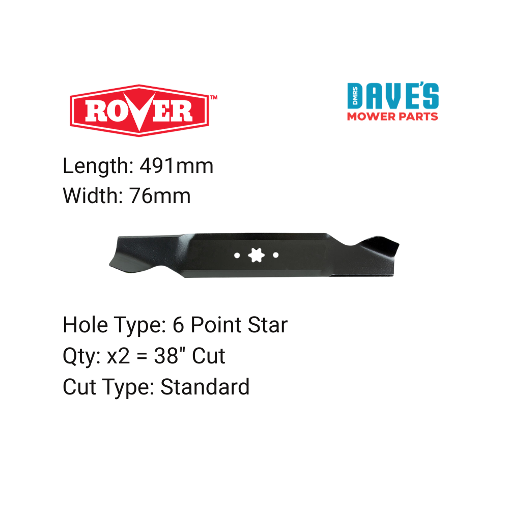 Rover 38 Inch Ride On Mower Standard Blade | DMP_BLR5701 replaces 942-0654