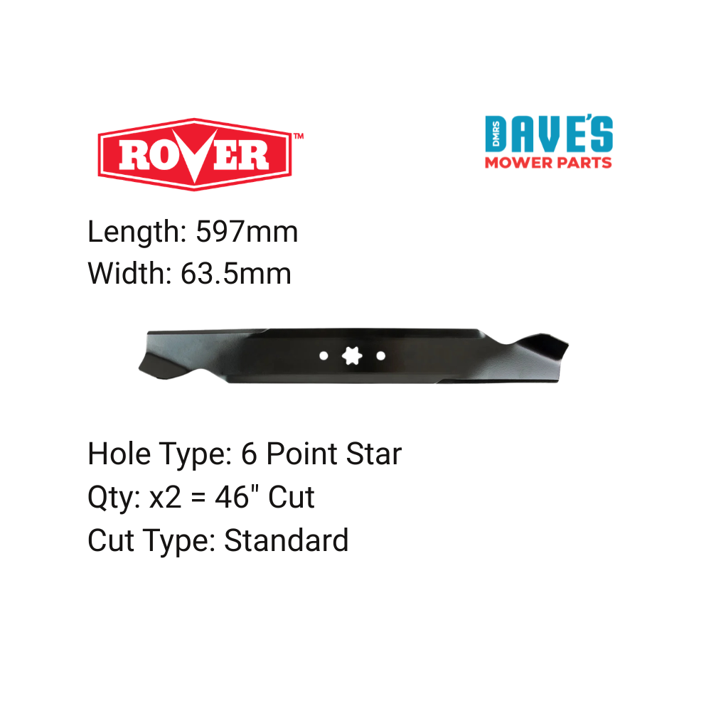 Rover 46 Inch Ride On Mower Standard Blade | DMP_BLR7709 replaces 942-04268