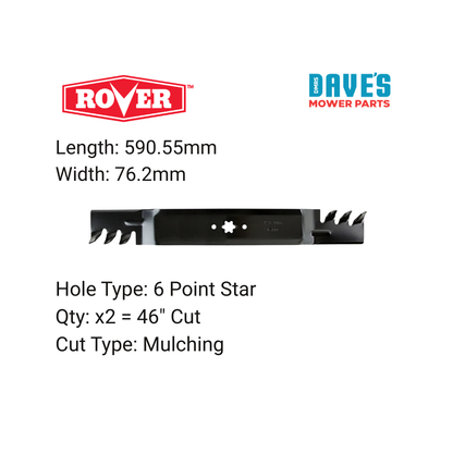 Rover 46 Inch Ride On Mower Gator Blade | DMP_BLR8479 replaces 942-04268
