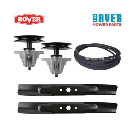 Rover 42 Inch Pressed Deck Kit | Includes Belt, Blades and Spindles Fits Rover RZ42 and RZTS42