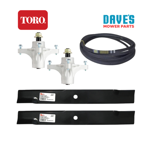 Toro 42" TimeCutter Deck Kit | Includes Blades Spindles Belt | Fits Replaces 117-7267 Fits Round Hole Blades