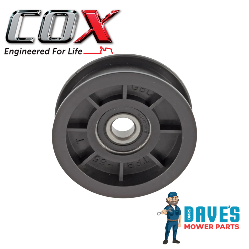 Flat Idler Pulley with Flange - Sealed Bearing - 12mm ID | DMP_PIFBB126598A replaces PIFBB126598A