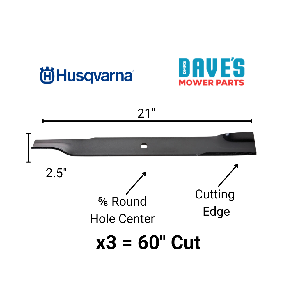 Husqvarna 60 Inch Heavy Duty Ride On Mower Blade Fits Z560 Models | DMP_539105711 replaces 539105711