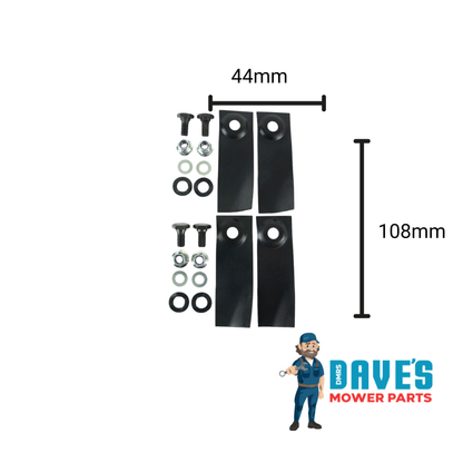 Bushranger Push Mower Swing Back Blades 19" x4 | DMP_BNC6503 replaces 783310