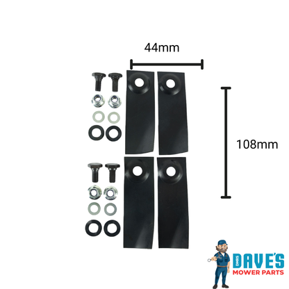 Masport Push Mower Swing Back Blades 19" x4 | DMP_BNC6503 replaces BNC6503